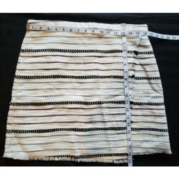 Ann Taylor Loft Skirt Size 12 Women's Short Wrap Business Career Multicolor - Picture 4 of 7